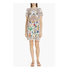 Tory Burch Multi Colored Peacock Shirt Dress
